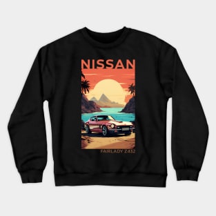 Reviving Legends: The Nissan Fairlady Z432 Homage Design Crewneck Sweatshirt